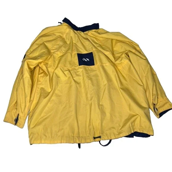 Vintage Men's Current Seen Reversible Windbreaker Jacket Navy Blue Yellow Size L - Picture 6 of 13